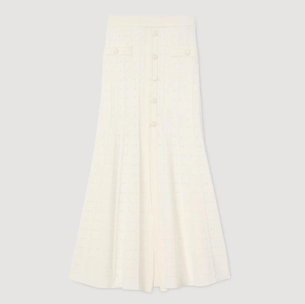 Sandro Pointelle knit midi skirt - Picture 6 of 12